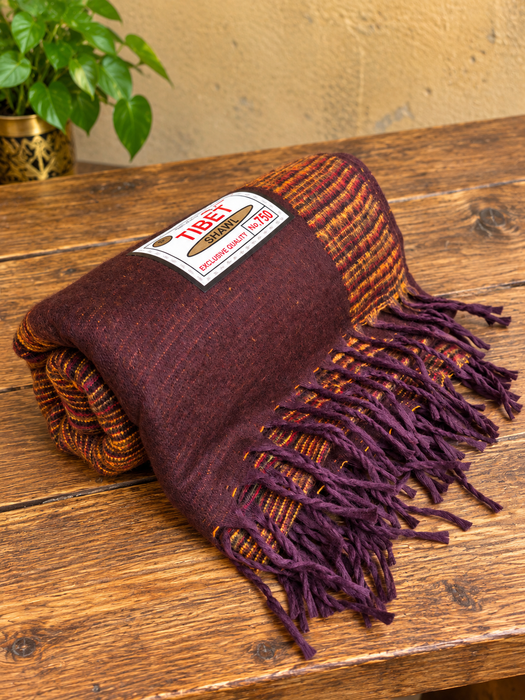 Coperta Yoga e Meditazione in Lana di Yak Marrone Scuro