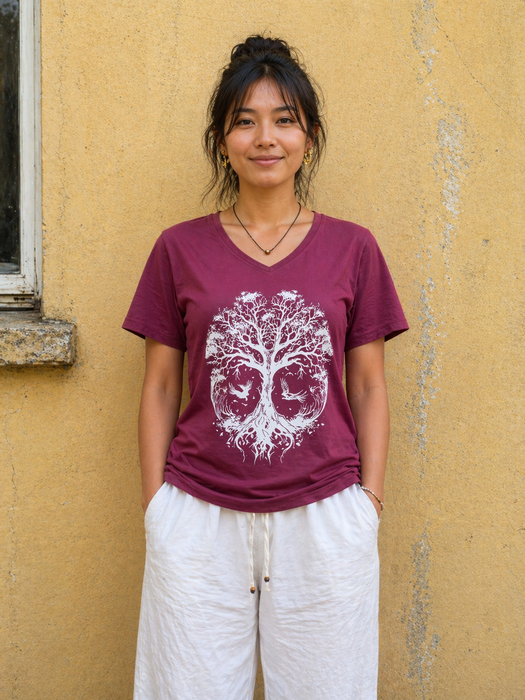 T-shirt Flower of Life Purple