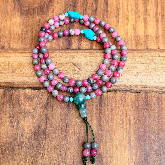 Mala 108 grani pietre misti