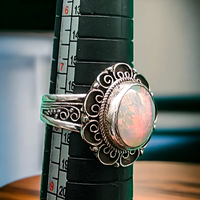 Anello Opale Bianco