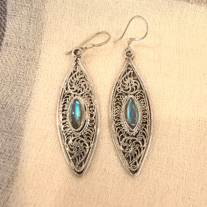 Handmade Earrings with Labradorite
