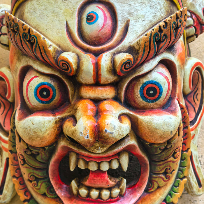Maschera Mahakala in Legno