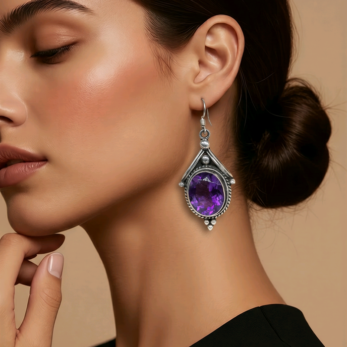 Orecchini in Argento con Ametista