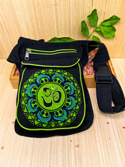 Marsupio nepalese unisex in cotone con simbolo OM