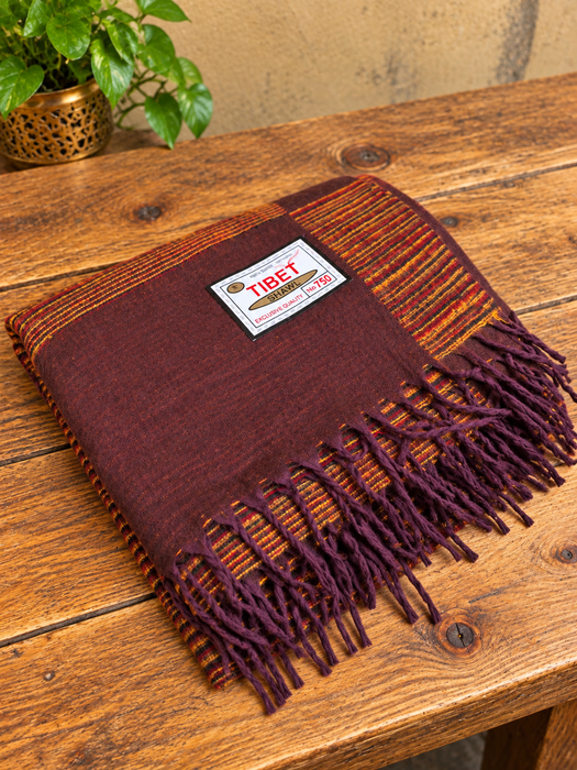 Coperta Yoga e Meditazione in Lana di Yak Marrone Scuro