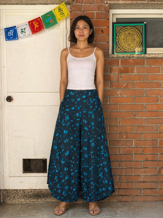 Pantalone Gonna in cotone blu