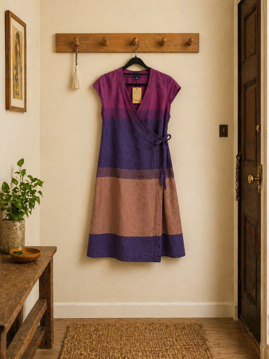 Vestito in cotine avvolgente Kathmandu Hippie  estivo Multicolore