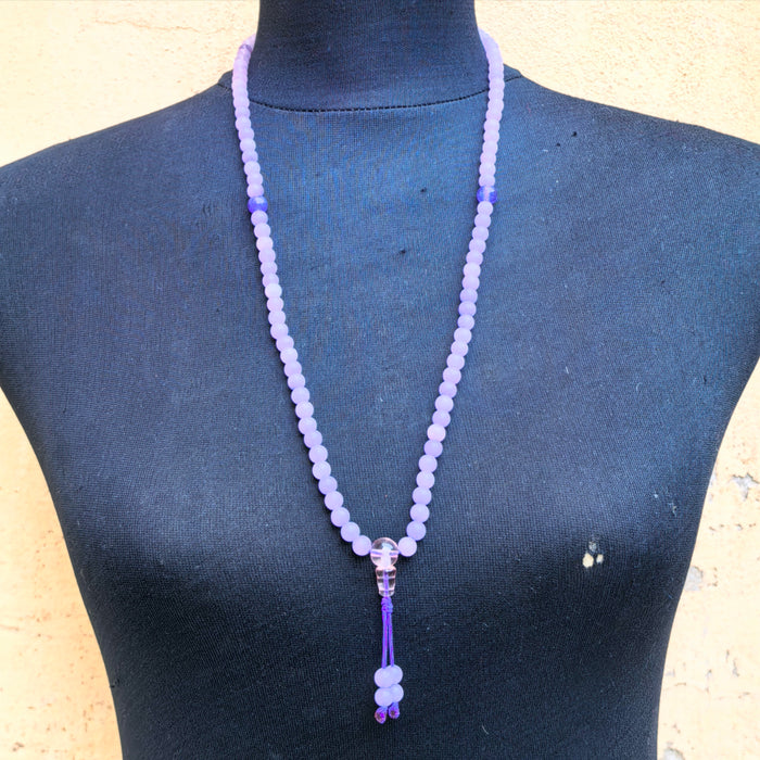 Mala in pietre kunzite 108 grani