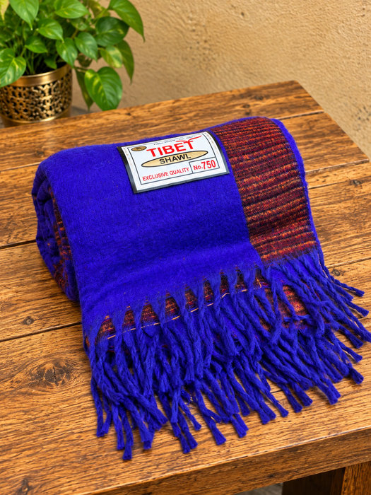 Coperta Yoga e Meditazione in Lana di Yak Blu Royal