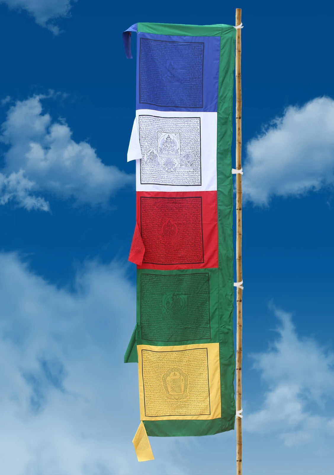 (34x34cm) 14m 40pz Bandiere Tibetane Bandierine Preghiera Buddista Tibetano  per Pregare Buona Fortuna Felicità Longevità Prosperità Decorazione