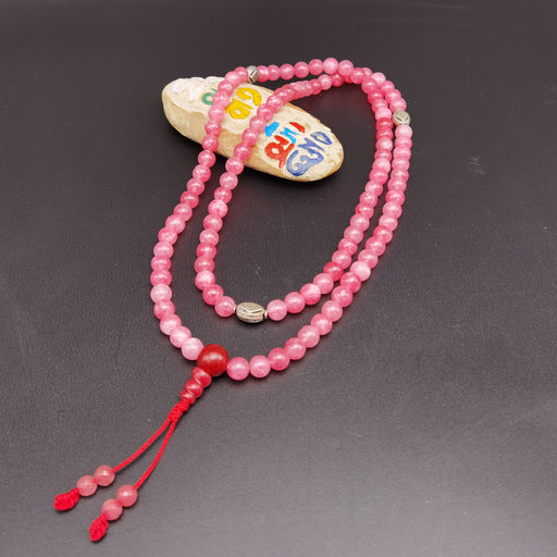 Mala 108 grani Agata rosa (6607547465892)