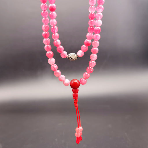 Mala 108 grani Agata rosa (6607547465892)