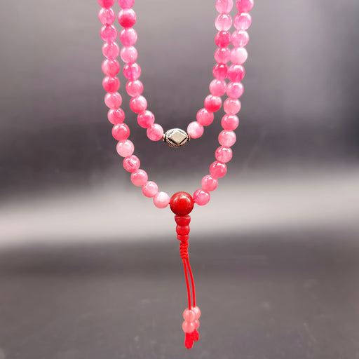 Mala 108 grani Agata rosa (6607547465892)