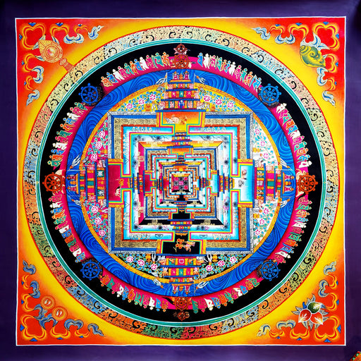 Mandala di kalachakra 55 cm gialla (7440102129886)