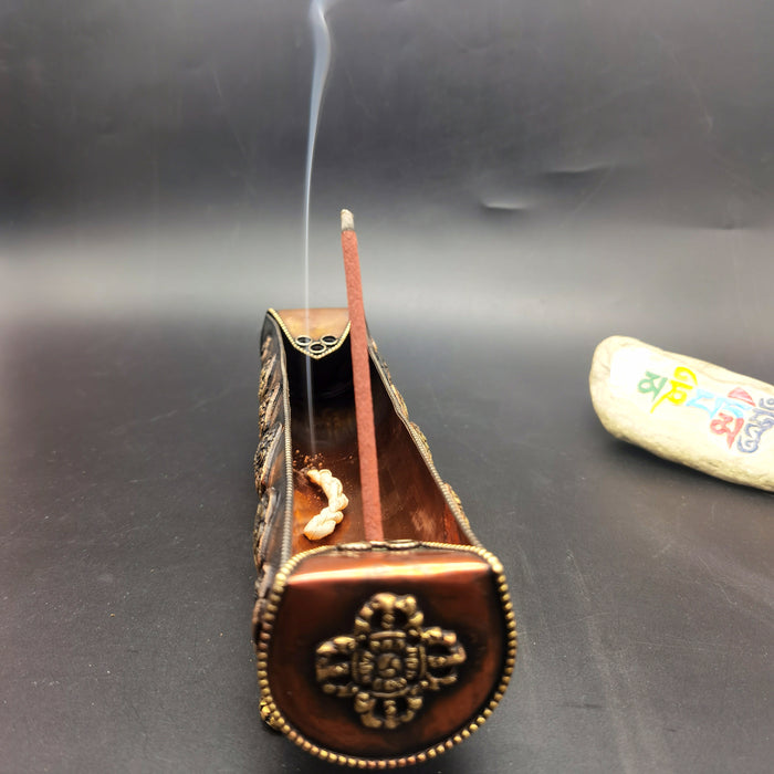 Porta Incenso 8 Simboli di Buon Auspicio — Tibet shop milano