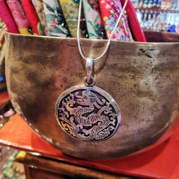 Drago (artigianto nepalese con argento 925)