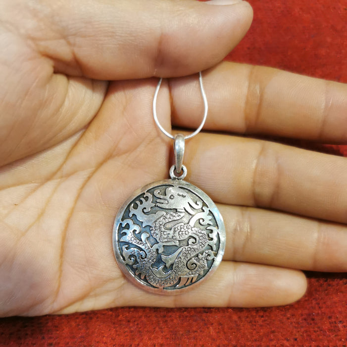 Drago (artigianto nepalese con argento 925)