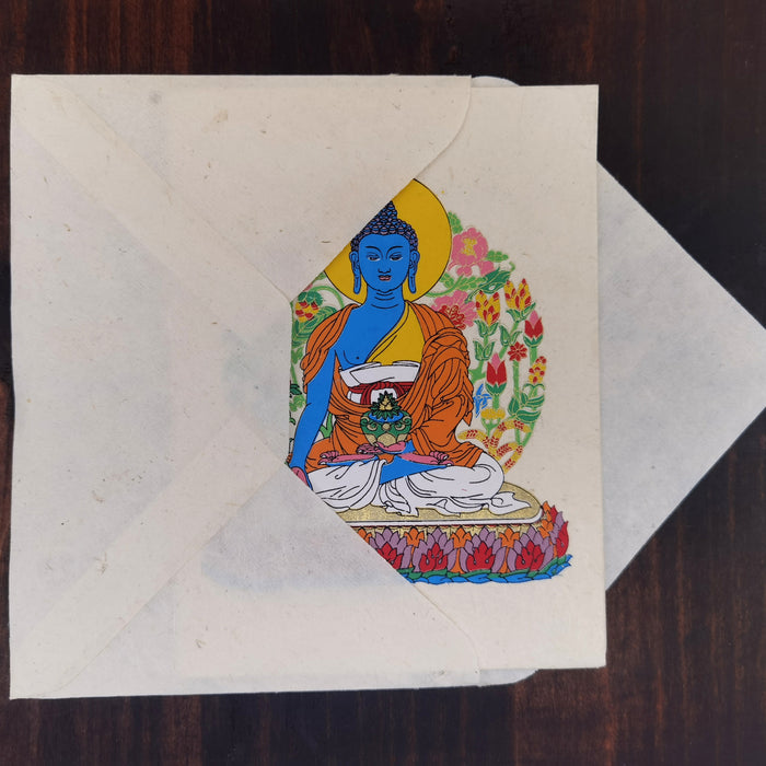 Biglietto di Buddha della Medicina in Carta di Riso