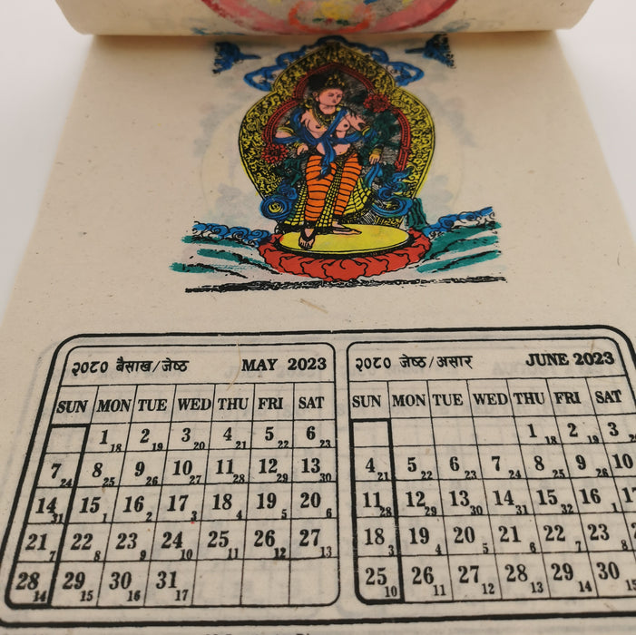 Calendario tibetano con terzo occhio